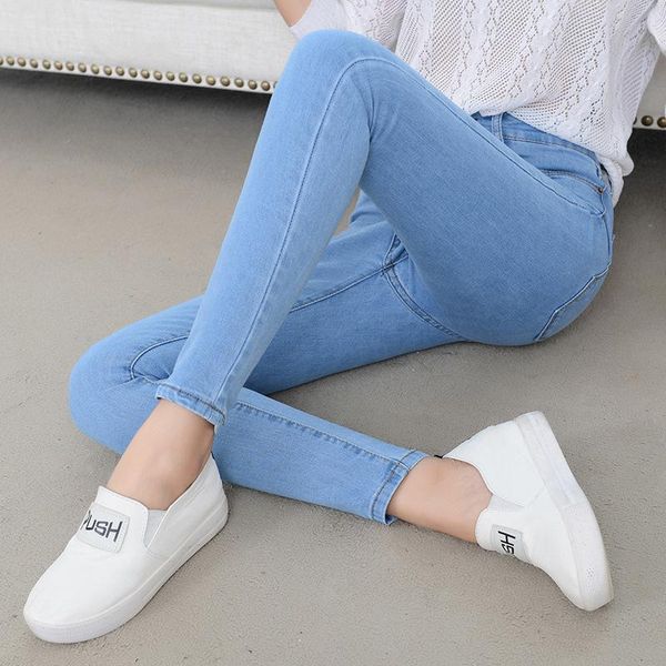 women's pants & capris elasticity spring women korean high waist wild denim pant womens thin silm skinny pencil, Black;white
women's pants & capris elasticity spring women korean high waist wild denim pant womens thin silm skinny pencil, Black;white