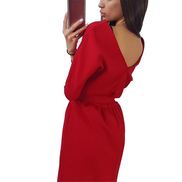women vintage sashes straight backless dress elegant causal knee- dress, Black;gray
women vintage sashes straight backless dress elegant causal knee- dress, Black;gray
