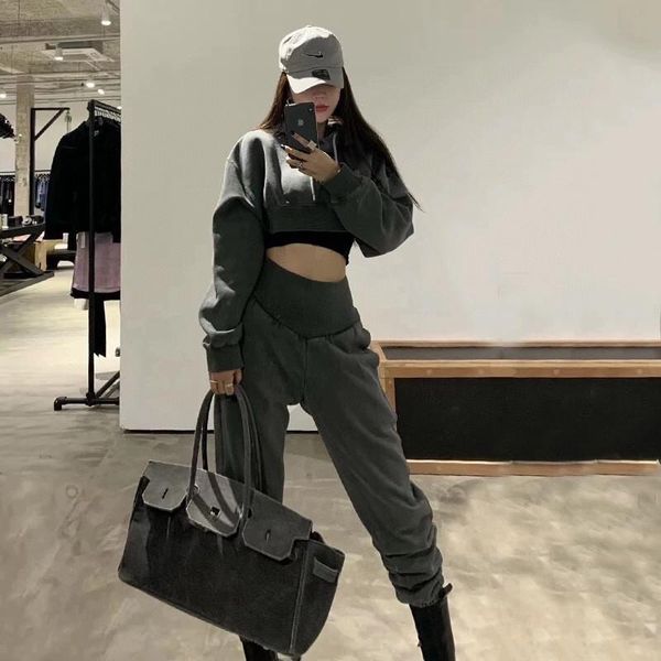 women's tracksuits 2021 spring luxury women hooded short hoodies pullover with casual long trouse lasdies pants suits ddxgz2 1., Gray
women's tracksuits 2021 spring luxury women hooded short hoodies pullover with casual long trouse lasdies pants suits ddxgz2 1., Gray