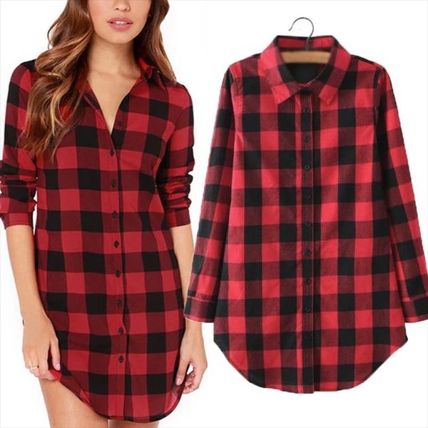 plaid blouses shirts women plus size 2020 casual turn down collar single breasted long loose shirts blusas s 6xl, White
plaid blouses shirts women plus size 2020 casual turn down collar single breasted long loose shirts blusas s 6xl, White