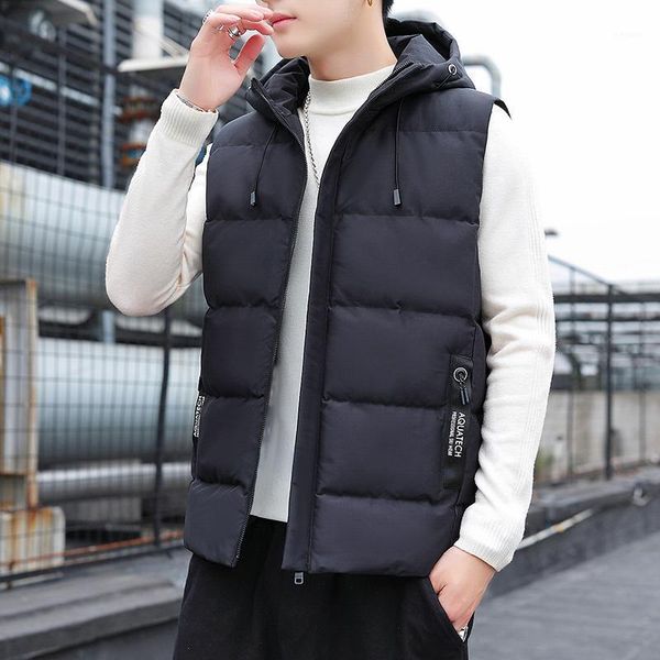 vest men's autumn 2020 new korean version of the trend of down cotton tooling vest loose casual waistcoat hooded jacket1, Black;white
vest men's autumn 2020 new korean version of the trend of down cotton tooling vest loose casual waistcoat hooded jacket1, Black;white
