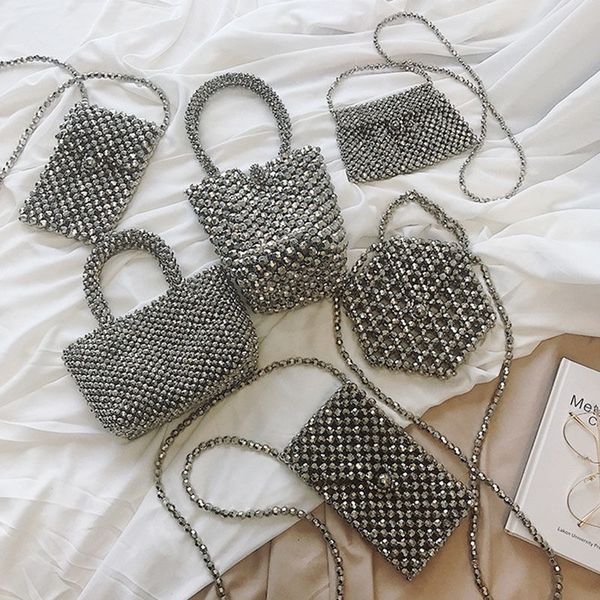 vedawas maxi beaded ins handmade bag necklace for women party vacation gifts jewelry accessories trendy jewellery wholesale t200508, Silver 
vedawas maxi beaded ins handmade bag necklace for women party vacation gifts jewelry accessories trendy jewellery wholesale t200508, Silver