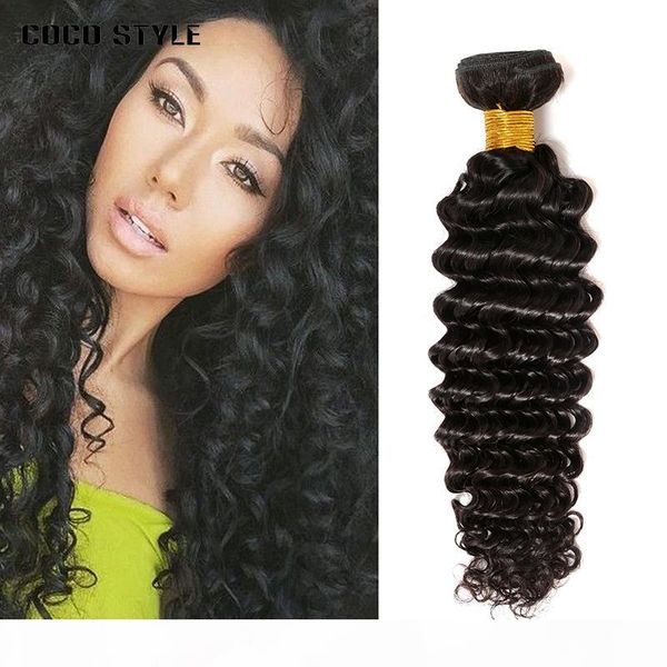 deep wave brazilian hair weave bundles natural color non remy human hair extensions 8-28inch ing, Black
deep wave brazilian hair weave bundles natural color non remy human hair extensions 8-28inch ing, Black