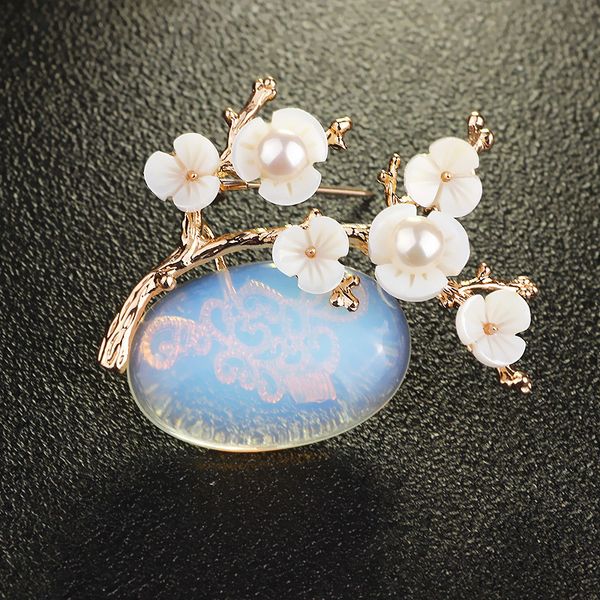 farlena jewelry exclusive design beautiful shell plum brooch pins for women vintage natural stone brooches 201009, Gray
farlena jewelry exclusive design beautiful shell plum brooch pins for women vintage natural stone brooches 201009, Gray