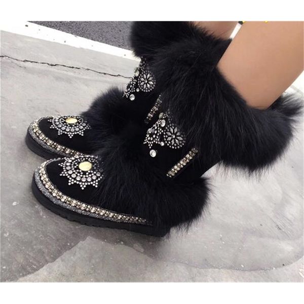 2020 new leather artisanal tube medium-level thick inside pearl shell flower women's boots cotton snow xknh, Black
2020 new leather artisanal tube medium-level thick inside pearl shell flower women's boots cotton snow xknh, Black
