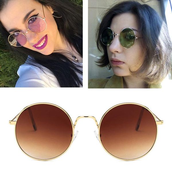 sunglasses feishini brown vintage round women fashion brand designer retro eye glasses men uv400 metal red sun shades, White;black
sunglasses feishini brown vintage round women fashion brand designer retro eye glasses men uv400 metal red sun shades, White;black