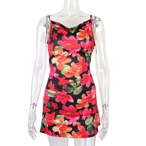 casual dresses sleeveless one-shouldered floral printed halter shoert dress with halter top, Black;gray
casual dresses sleeveless one-shouldered floral printed halter shoert dress with halter top, Black;gray