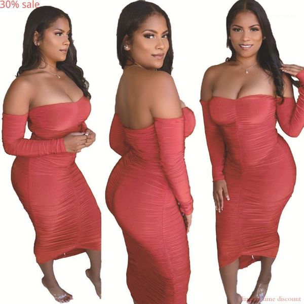 casual dresses arrival 2021 women dress red draped slash neck long sleeve bodycon midi evening party night vestidos1, Black;gray
casual dresses arrival 2021 women dress red draped slash neck long sleeve bodycon midi evening party night vestidos1, Black;gray
