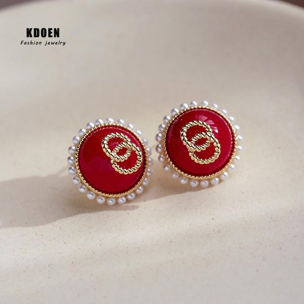 stud 2021 classic red disc metal double ring earrings for woman fashion korean jewelry wedding party girl's sexy, Golden;silver
stud 2021 classic red disc metal double ring earrings for woman fashion korean jewelry wedding party girl's sexy, Golden;silver