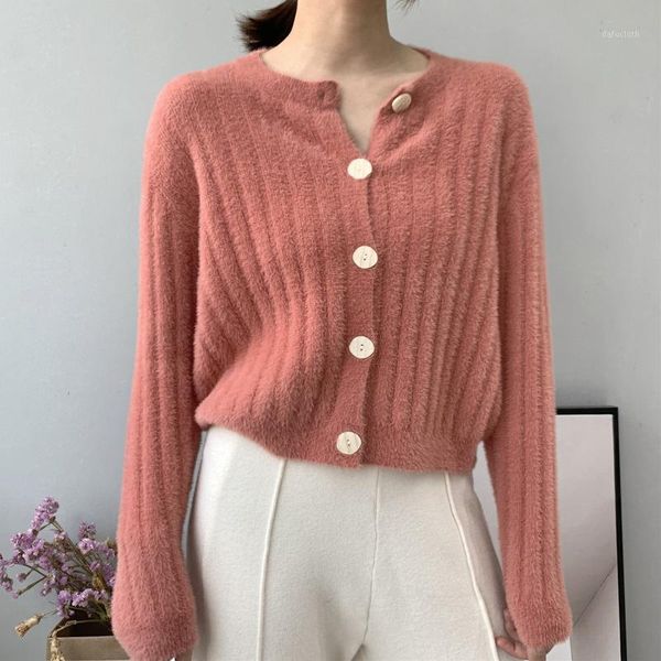 2020 new spring and autumn fashion sweater jacket solid color short cardigan women's imitation mink wool cardgians ns18671, White
2020 new spring and autumn fashion sweater jacket solid color short cardigan women's imitation mink wool cardgians ns18671, White