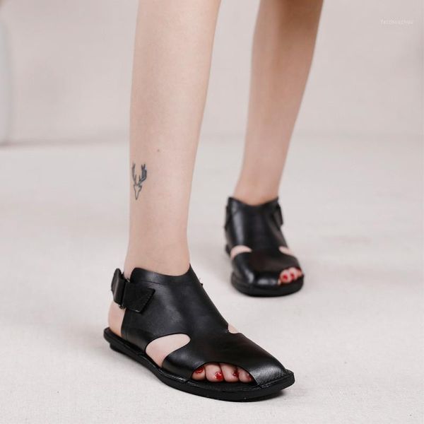 retro genuine leather soft bottom gladiator sandals shoes for woman summer 2020 new flat beach shoes women's sandals big size 401, Black
retro genuine leather soft bottom gladiator sandals shoes for woman summer 2020 new flat beach shoes women's sandals big size 401, Black
