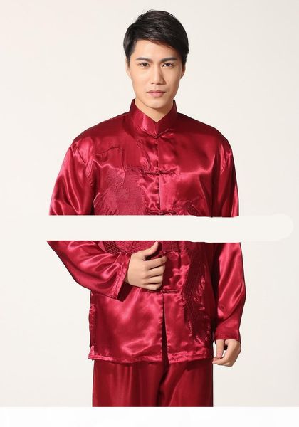 plus size xxxl chinese style men's satin pajamas set vintage button pyjamas suit long sleeve sleepwear shirt&pant nightwear wholesale, Black;brown
plus size xxxl chinese style men's satin pajamas set vintage button pyjamas suit long sleeve sleepwear shirt&pant nightwear wholesale, Black;brown