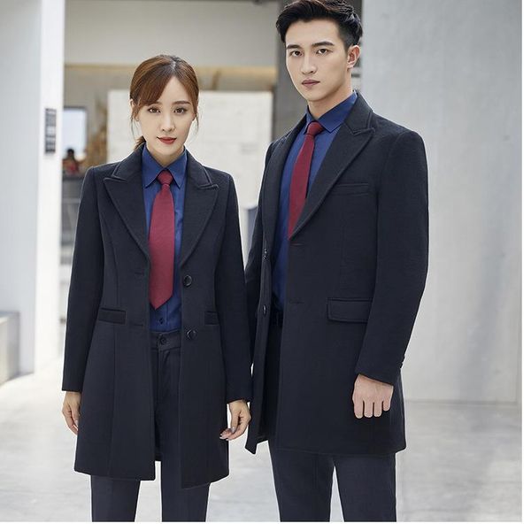 women's wool & blends and business overcoat work clothes professional factory custom embroidered logo, Black
women's wool & blends and business overcoat work clothes professional factory custom embroidered logo, Black