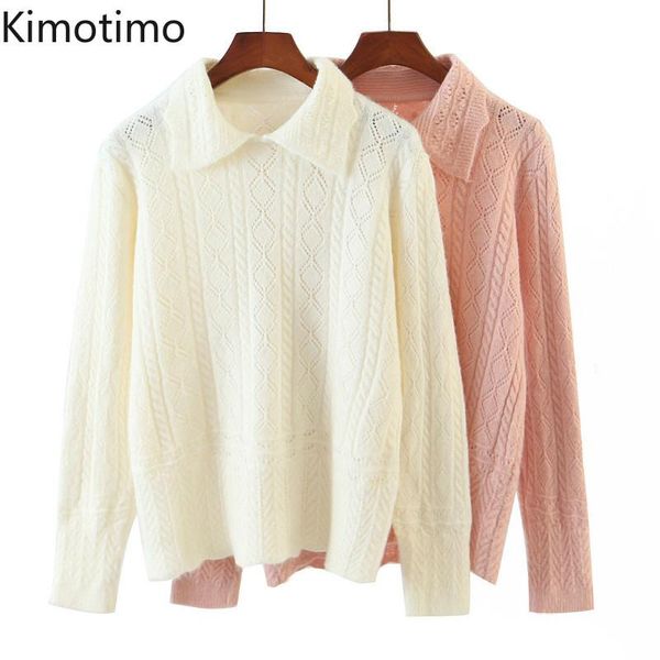 women's sweaters kimotimo jumper sweater women long sleeve turn-down collar pullover loose casual autumn chic vintage korean, White;black
women's sweaters kimotimo jumper sweater women long sleeve turn-down collar pullover loose casual autumn chic vintage korean, White;black