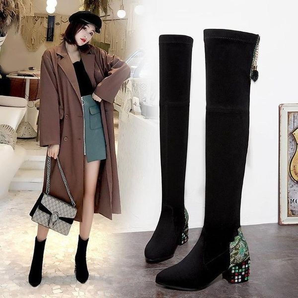 boots thigh high female winter women over the knee flat stretch fashion shoes 2021 riding crystal1, Black
boots thigh high female winter women over the knee flat stretch fashion shoes 2021 riding crystal1, Black