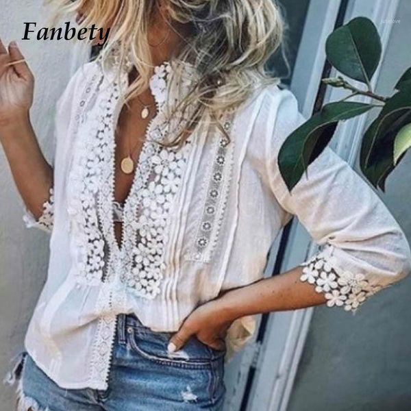 fanbety 5xl summer lace hollow out blouse women fashion three quarter sleeve blouse floral shirts haut femme plus size1, White
fanbety 5xl summer lace hollow out blouse women fashion three quarter sleeve blouse floral shirts haut femme plus size1, White