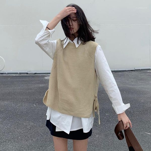 autumn women sweater waistcoat 2019 harajuku womens elegant student lace up pullover knitting outerwear vest1, Black;white
autumn women sweater waistcoat 2019 harajuku womens elegant student lace up pullover knitting outerwear vest1, Black;white