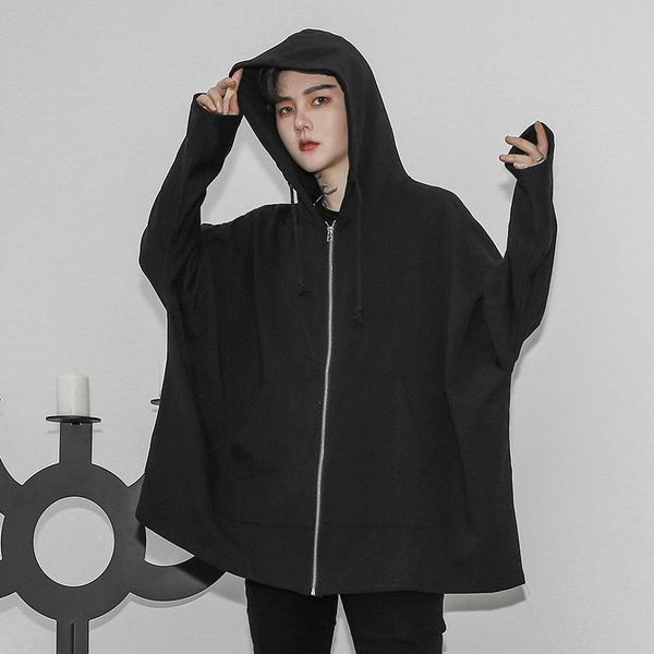 new fashion men spring autumn winter cardigan hoodie jacket coat hooded solid black mens loose hip hop gothic punk cloak cape, White;black
new fashion men spring autumn winter cardigan hoodie jacket coat hooded solid black mens loose hip hop gothic punk cloak cape, White;black
