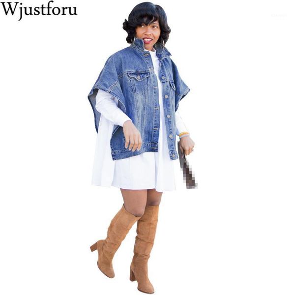wjustforu loose casual denim jacket women autumn winter short sleeve irregular jean jacket fit style solid denim coat vestidos1, Black;brown
wjustforu loose casual denim jacket women autumn winter short sleeve irregular jean jacket fit style solid denim coat vestidos1, Black;brown