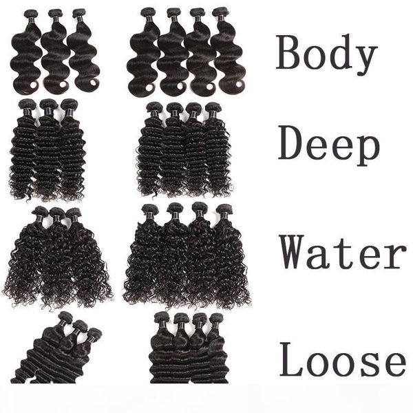 brazilian virgin hair extensions 8a grade malaysian peruvian indian human hair weaves straight body deep water loose wave hair 3 4 pcs lot, Black
brazilian virgin hair extensions 8a grade malaysian peruvian indian human hair weaves straight body deep water loose wave hair 3 4 pcs lot, Black