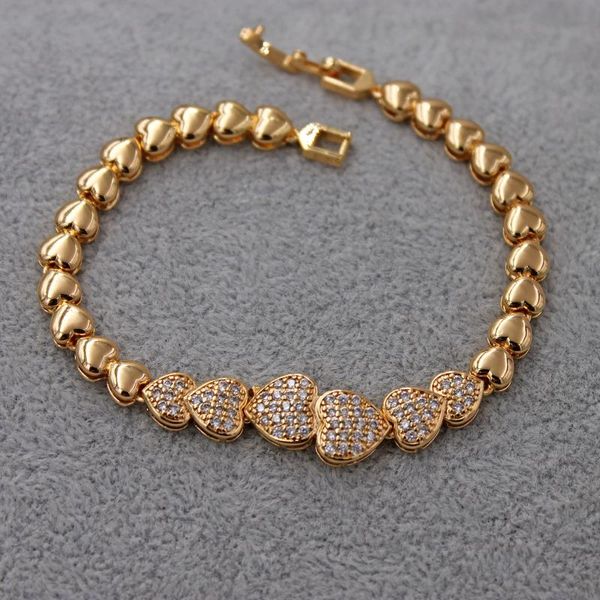 charm bracelets jewelry accessories fashion heart for women's wedding anniversary birthday gift gold color whire zircon, Golden;silver
charm bracelets jewelry accessories fashion heart for women's wedding anniversary birthday gift gold color whire zircon, Golden;silver
