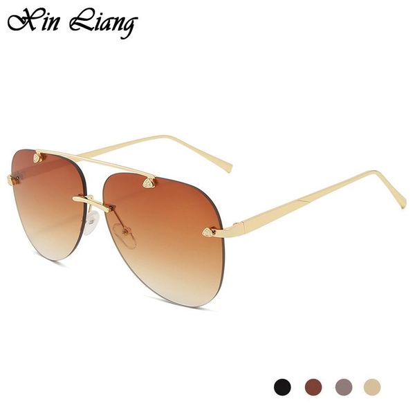 sunglasses european and american fashion metal double-beam trimmed frameless toad mirror gradient, White;black
sunglasses european and american fashion metal double-beam trimmed frameless toad mirror gradient, White;black