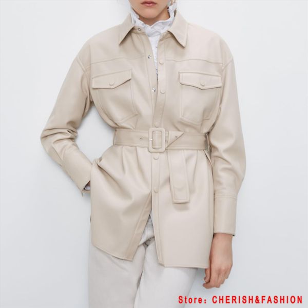 motorcycle women leather shirt street personality metal single buttons pu shirt new autumn winter casual long sleeve blouse, Black
motorcycle women leather shirt street personality metal single buttons pu shirt new autumn winter casual long sleeve blouse, Black