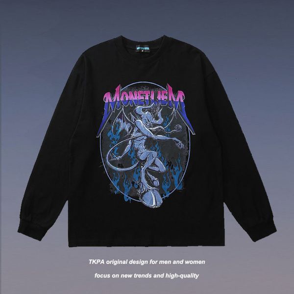 Tkpa Street print men's and women's long sleeve Hoodies loose casual hip hop high street fashion brand thin top sweater, Black
Tkpa Street print men's and women's long sleeve Hoodies loose casual hip hop high street fashion brand thin top sweater, Black