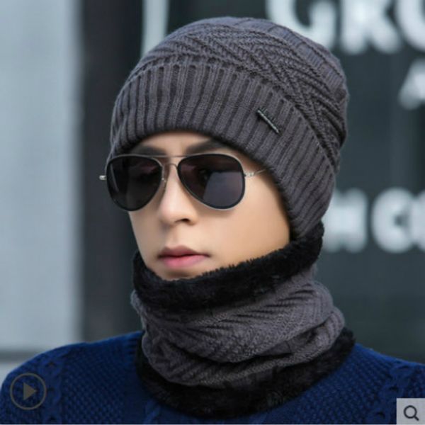 knit hat for man beanies with neck ring warm caps beany gorras bonnet thick plush skullies young mens winter fashion, Blue;gray
knit hat for man beanies with neck ring warm caps beany gorras bonnet thick plush skullies young mens winter fashion, Blue;gray