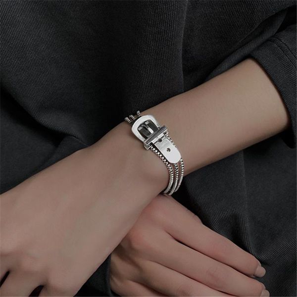 link, chain hyperbole belt buckle shaped stainless steel multiple layer bracelets fashion jewelry accessories, Black
link, chain hyperbole belt buckle shaped stainless steel multiple layer bracelets fashion jewelry accessories, Black