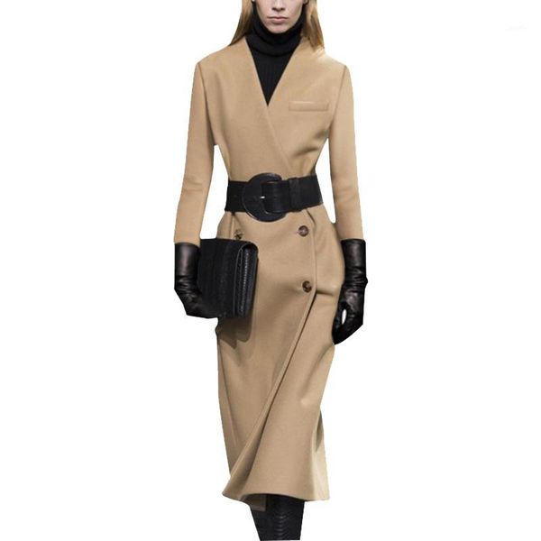 2020 new women winter wool coat fashion v-neck long sleeve sheath coat with belt j92091, Black
2020 new women winter wool coat fashion v-neck long sleeve sheath coat with belt j92091, Black