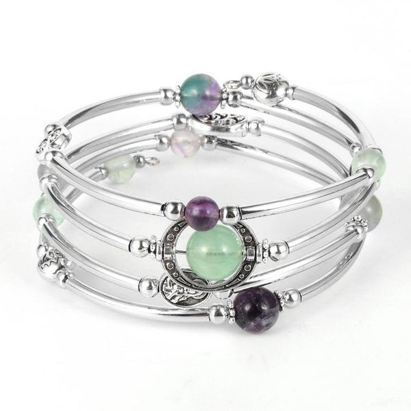 2020 fashion boho natural stone wrap bracelet bangles for men women 4 strands copper tube crystal fluorite beads bangle jewelry, Black
2020 fashion boho natural stone wrap bracelet bangles for men women 4 strands copper tube crystal fluorite beads bangle jewelry, Black