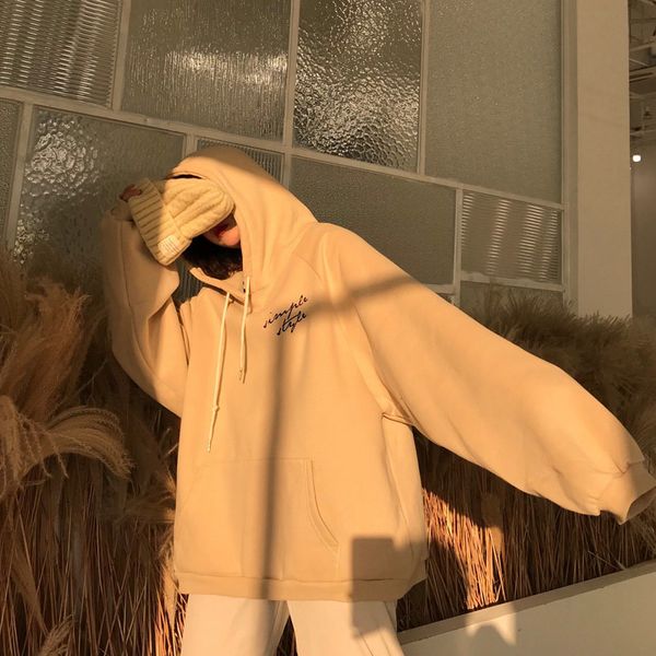 women's oversized hoodies students letter printed long sleeve pullovers women spring leisure solid ladies sweatshirt 201105, Black
women's oversized hoodies students letter printed long sleeve pullovers women spring leisure solid ladies sweatshirt 201105, Black