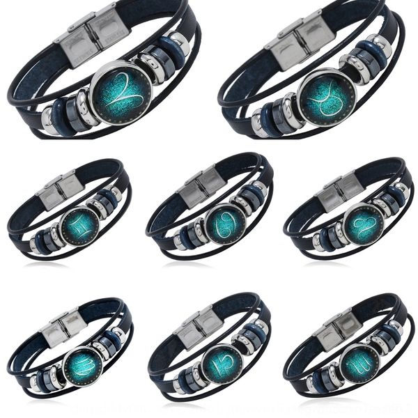 rhbrx jewelry punk cowhide leather ivdw0 new 12 constellations diy bracelet diy couple simple multilayer bracelet leather, Golden;silver
rhbrx jewelry punk cowhide leather ivdw0 new 12 constellations diy bracelet diy couple simple multilayer bracelet leather, Golden;silver