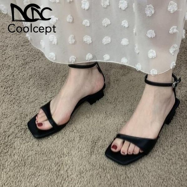 dress shoes coolcept women sandals open tot buckle strap thick heel fashion stylish ladies footwear female simple size 35-391, Black
dress shoes coolcept women sandals open tot buckle strap thick heel fashion stylish ladies footwear female simple size 35-391, Black