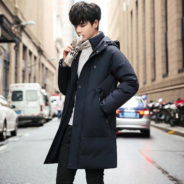down jacket men 2020 new style winter white duck down korean-style casual mid-length solid color warm coat men's, Black
down jacket men 2020 new style winter white duck down korean-style casual mid-length solid color warm coat men's, Black