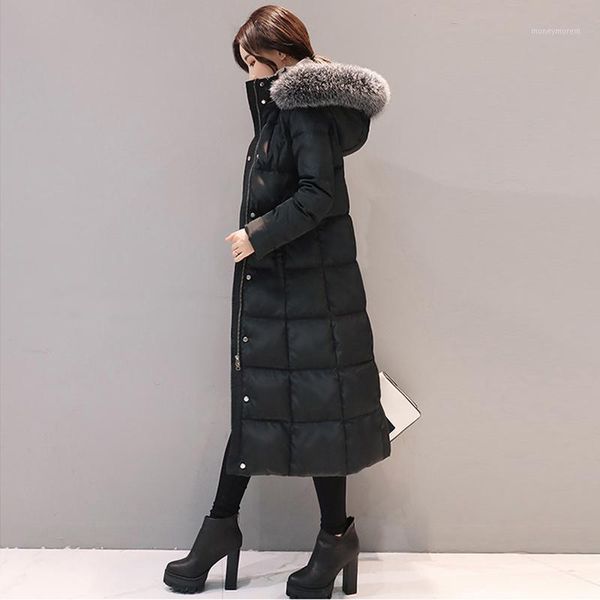 women's down & parkas 2021 winter women fashion slim fur collar white duck jackets solid hooded long outerwear female warm coat zx13921, Black
women's down & parkas 2021 winter women fashion slim fur collar white duck jackets solid hooded long outerwear female warm coat zx13921, Black