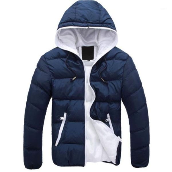 2018 winter jacket men cotton warm hooded collar coat winter thick outwear mens warm down casual coats with zipper pocket1, Black
2018 winter jacket men cotton warm hooded collar coat winter thick outwear mens warm down casual coats with zipper pocket1, Black