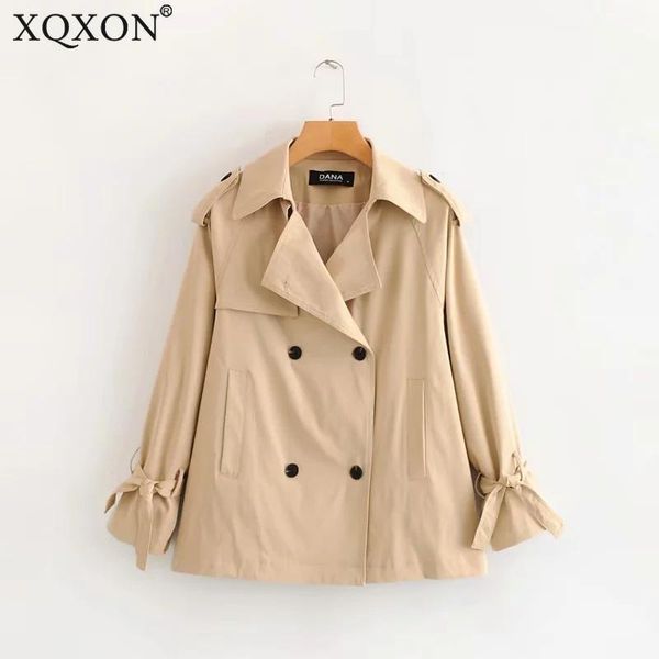 women's trench coats loose khaki windbreaker women double breasted coat 2021 winter lady short streetwear1, Tan;black
women's trench coats loose khaki windbreaker women double breasted coat 2021 winter lady short streetwear1, Tan;black