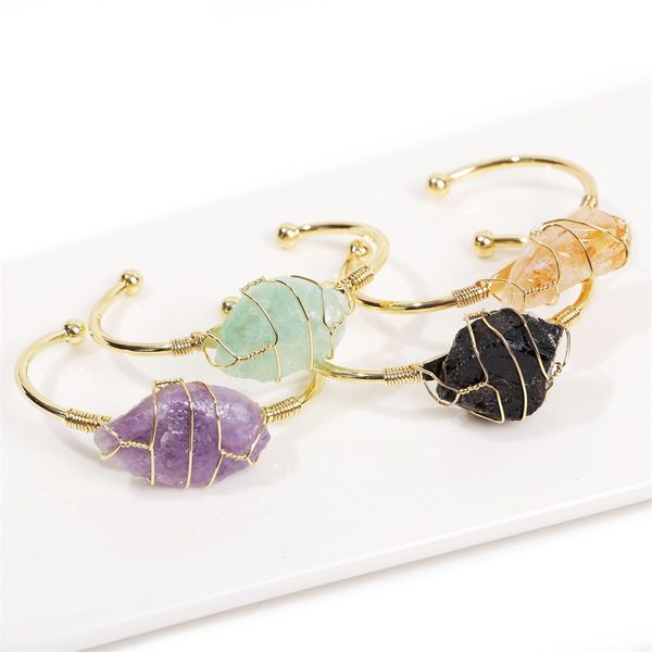 2021 custom designer charms for diy gold plated metal wire winding irregular natural amethyst crystal stone bangles bracelet jewelry, Black
2021 custom designer charms for diy gold plated metal wire winding irregular natural amethyst crystal stone bangles bracelet jewelry, Black