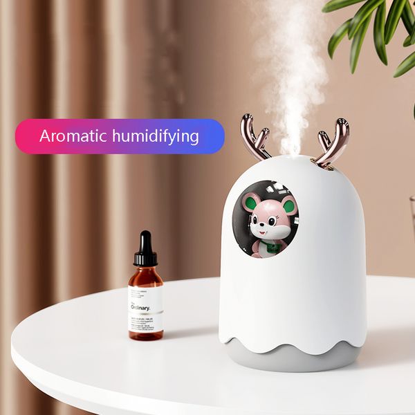 300ml air humidifier usb ultrasonic aroma essential oil diffuser cute pet aromatheraphy humidifier with romantic light for home 
300ml air humidifier usb ultrasonic aroma essential oil diffuser cute pet aromatheraphy humidifier with romantic light for home