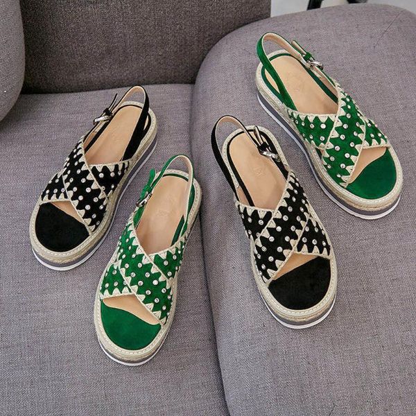 sandals mujer beach summer women straw shoes open toe thick bottom roman slippers woman party discount, Black
sandals mujer beach summer women straw shoes open toe thick bottom roman slippers woman party discount, Black