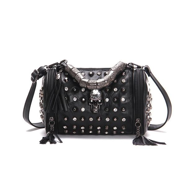 fashion black patchwork rivet rhinestone skull bucket tassel small handbag new single shoulder bag crossbag dating party
fashion black patchwork rivet rhinestone skull bucket tassel small handbag new single shoulder bag crossbag dating party