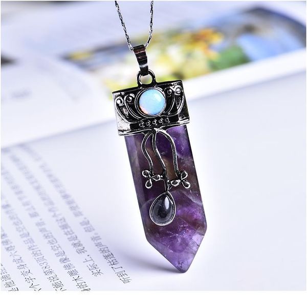 1pc natural stone pendant real special status purple rose quartz crystal color pendant men's women's gem qyleui, Black
1pc natural stone pendant real special status purple rose quartz crystal color pendant men's women's gem qyleui, Black