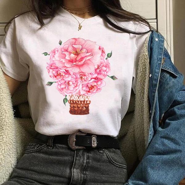 women lady tees graphic balloon flower elegant girl cute print clothing 90s clothes female t shirt womens t shirt, White
women lady tees graphic balloon flower elegant girl cute print clothing 90s clothes female t shirt womens t shirt, White