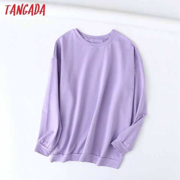 tangada women candy color soft cotton sweatshirts oversize long sleeve o neck loose pullovers female 6l1 201203, Black
tangada women candy color soft cotton sweatshirts oversize long sleeve o neck loose pullovers female 6l1 201203, Black