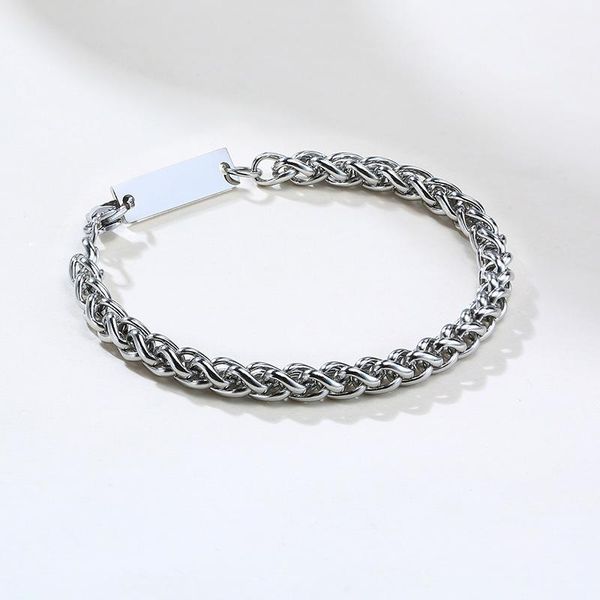 vnox custom engrave stamp bracelet for men wheat chain stainless steel casual basic wristband personalized name gift for him jllqxb, Silver
vnox custom engrave stamp bracelet for men wheat chain stainless steel casual basic wristband personalized name gift for him jllqxb, Silver
