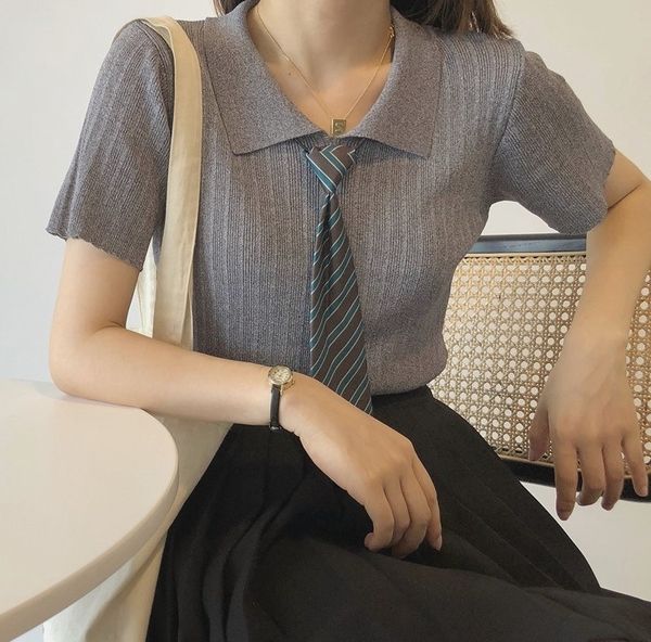cool jk style coat polo collar t-shirt short sleeve casual t-shirt women's loose in summer 2020 wguvj, White
cool jk style coat polo collar t-shirt short sleeve casual t-shirt women's loose in summer 2020 wguvj, White