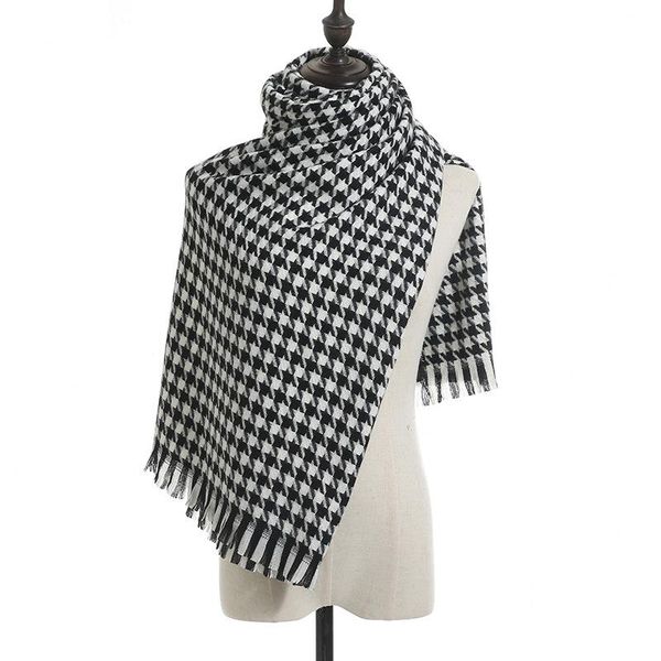 scarves jiayan women's houndstooth scarf winter cashmere warm tassel shawl thicken cold-proof cotton blends plaid 2021 brand, Blue;gray
scarves jiayan women's houndstooth scarf winter cashmere warm tassel shawl thicken cold-proof cotton blends plaid 2021 brand, Blue;gray