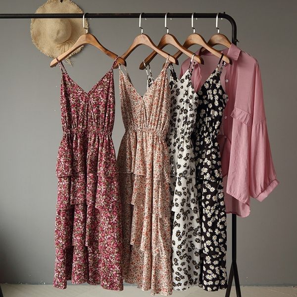 zlncj dress temperament summer small floral sling sling long skirt cake cake chiffon for omalailady mid-length women 3852 768co, Black;gray
zlncj dress temperament summer small floral sling sling long skirt cake cake chiffon for omalailady mid-length women 3852 768co, Black;gray